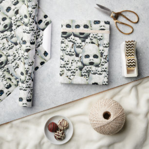Spuk Puppenkopfpapier Geschenkpapier