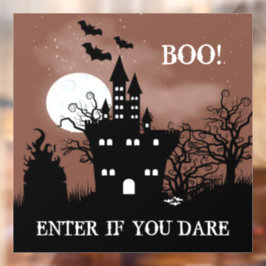 Spuk Schloss Halloween Fensteraufkleber