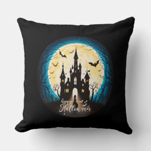 Spuk Schloss Happy Halloween Creepy Kissen