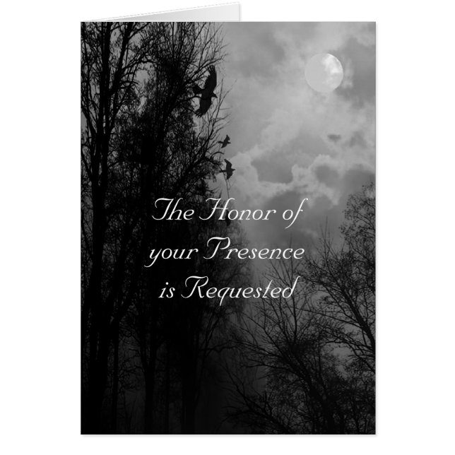 Spuk Schlüssel mit Ravens Wedding Custom Invitatio (Vorne)