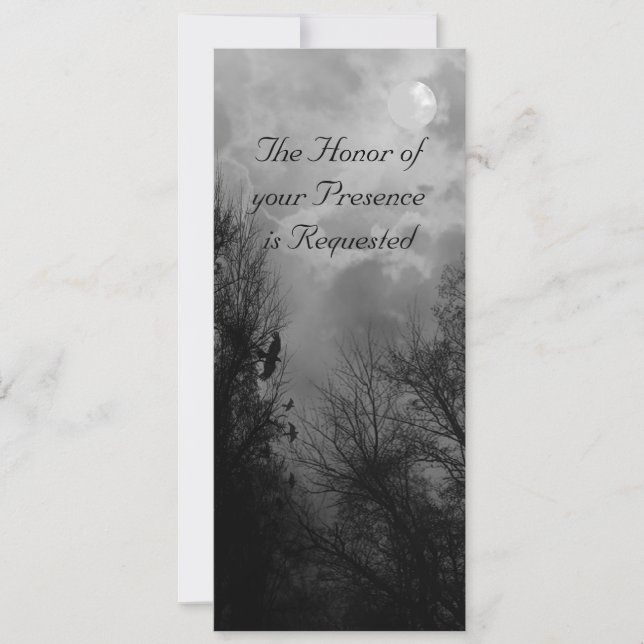 Spuk Straße mit Ravens Custom Wedding Einladung (Vorderseite)