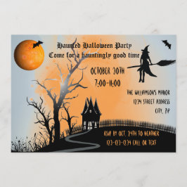 Spuk Szene - Halloween-Party einladen Einladung