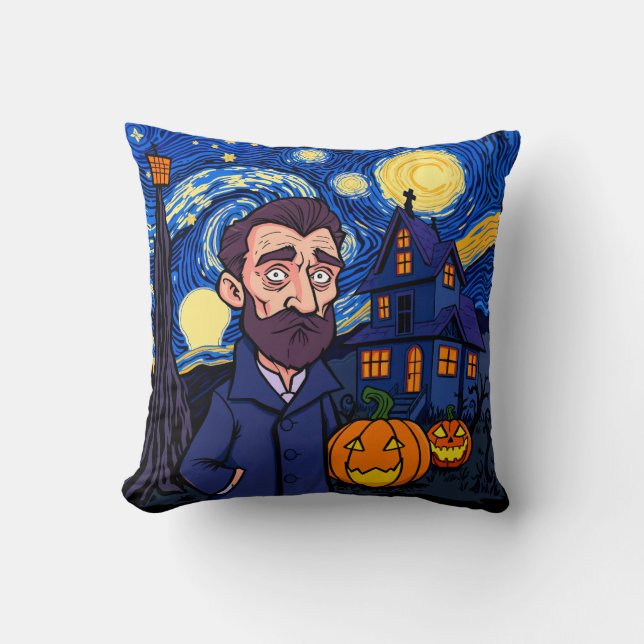Spuk Van Gogh Scene - Gothic Starry Halloween N Kissen (Vorderseite)