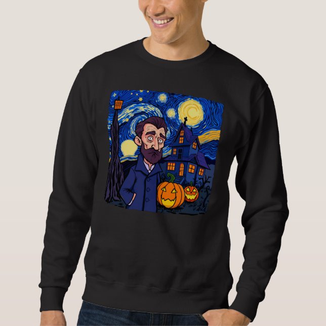 Spuk Van Gogh Scene - Gothic Starry Halloween N Sweatshirt (Vorderseite)