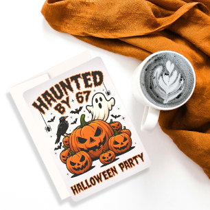 Spuk von 67 Funny Ghost und KürbisHalloween Einladung