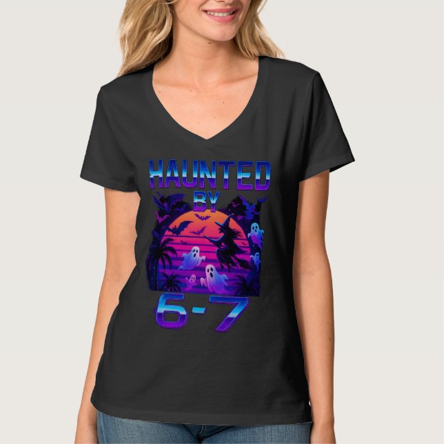 Spuk von 67 Funny Halloween Meme T-Shirt (Vorderseite)