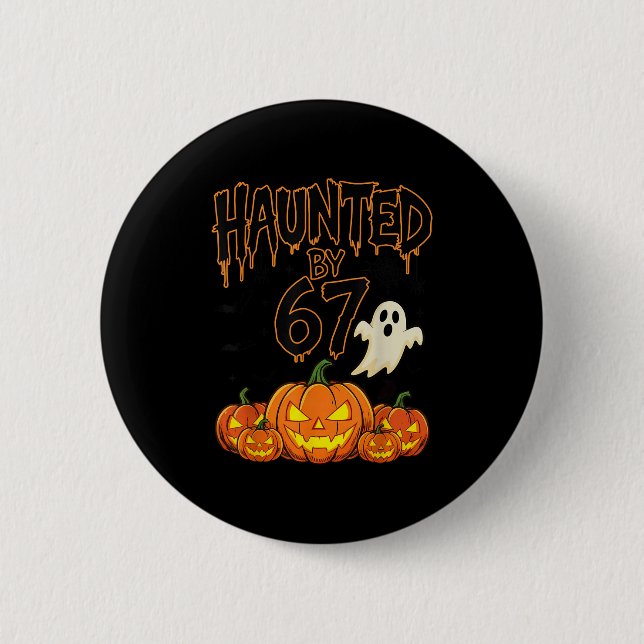 Spuk von 67 lustigen Pumpkin und Ghost Halloween C Button (Vorderseite)