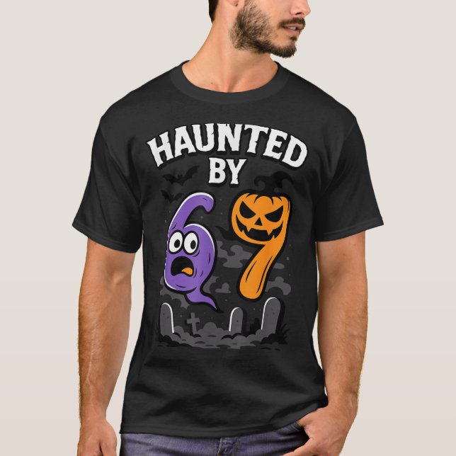 Spuk von 67 - Y Ghost and Pumpkin Halloween Kosten T-Shirt (Vorderseite)