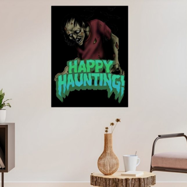 Spuk Zombie auf glücklichen, haunting Halloween-Po Poster (Von Creator hochgeladen)