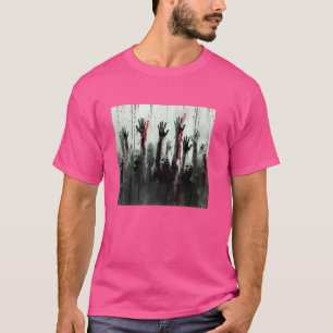 Spukende Zombies greifen gruseligen Horror unheiml T-Shirt