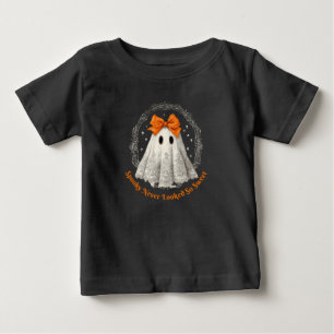 Spukgeist mit Schleife im Kranz und Sternen Baby T-shirt