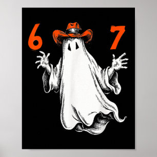 Spukgeist Nummer 67 Halloween Verflucht Sechs Sieb Poster
