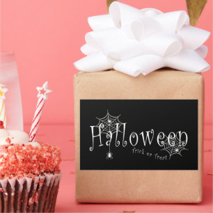 Spukhafte Eleganz: Halloween-Spinnennetz-Design Rechteckiger Aufkleber