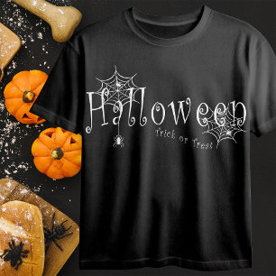 Spukhafte Eleganz: Halloween-Spinnennetz-Design T-Shirt