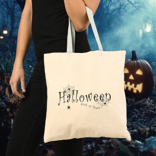 Spukhafte Eleganz: Halloween-Spinnennetz-Design Tragetasche