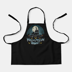 Spukhaus, Gruselige Halloween-Nacht Schürze