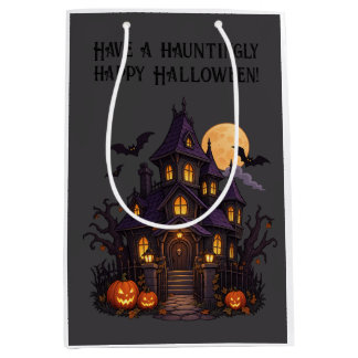 Spukhaus – Halloween-Design 🎃 Mittlere Geschenktüte