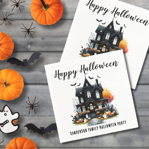 Spukhaus Halloween Serviette