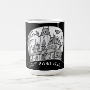 Spukhaus und Fledermäuse Halloween  Kaffeetasse