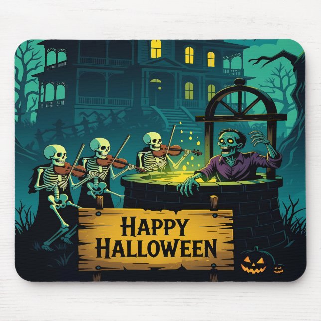 Spukhaus Zombie-Wunschbrunnen: Mousepad (Vorne)