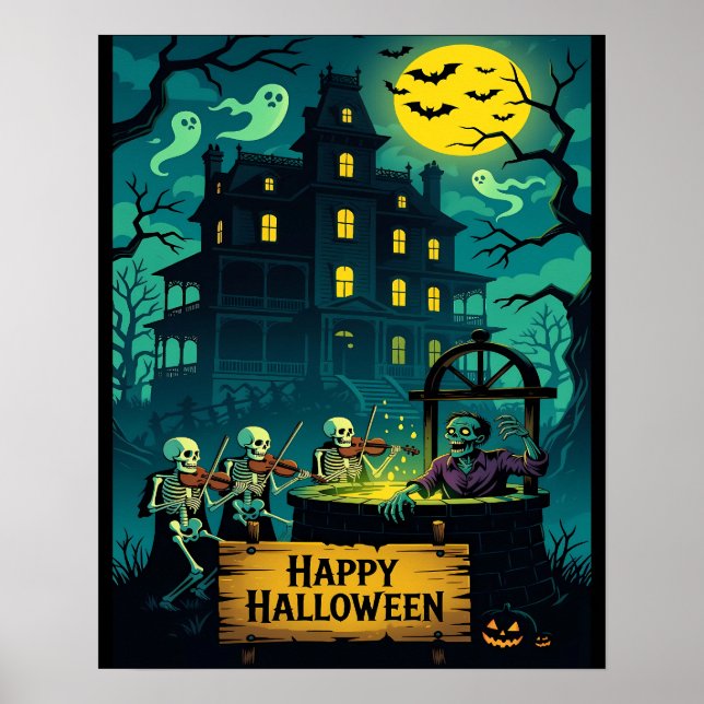 Spukhaus Zombie-Wunschbrunnen: Poster (Vorne)