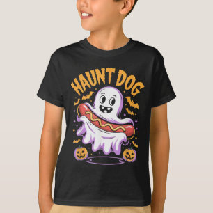 Spukhund Lustiger Geist Hotdog Halloween T-Shirt