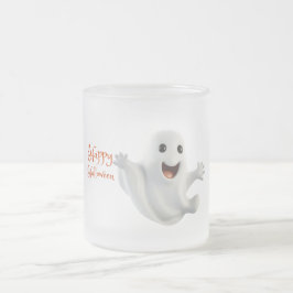 Spukig süßer Halloween-Geist Mattglastasse