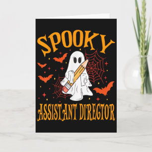Spukiger Sofort-Direktor-Geist Lustiger Halloween- Karte