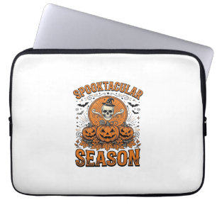 Spuktastische Saison Vintage Halloween Schädel Kür Laptopschutzhülle