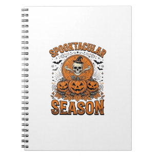 Spuktastische Saison Vintage Halloween Schädel Kür Notizblock