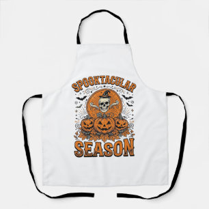 Spuktastische Saison Vintage Halloween Schädel Kür Schürze