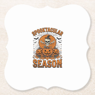 Spuktastische Saison Vintage Halloween Schädel Kür Untersetzer