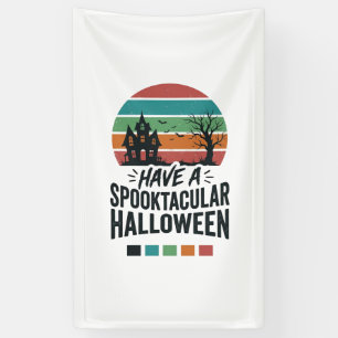 Spuktastischer Halloween Vintage Gravur-Shirt-Entw Banner