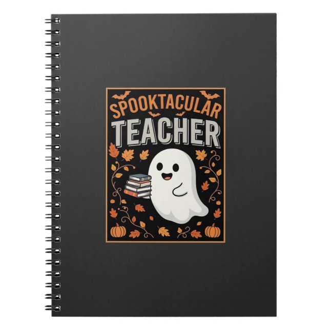 Spuktastischer Lehrer Halloween-Geist-Design_1 Notizblock (Vorderseite)