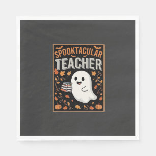 Spuktastischer Lehrer Halloween-Geist-Design_1 Serviette