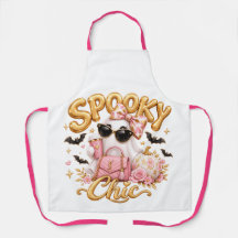 Spuky Chic Pinker Geist Halloween Retro Frauen Sch
