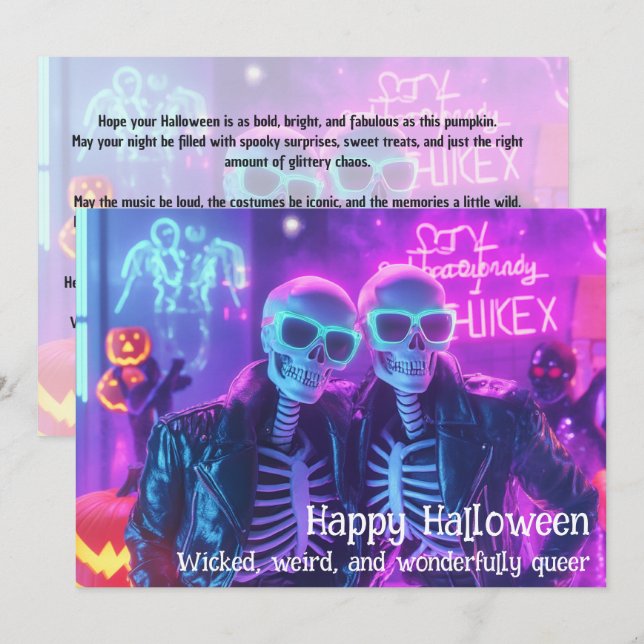 🌈🎃Spuky, Laut & Stolz Karte (Vorne/Hinten)