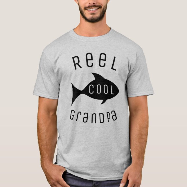 Spulen-cooler Fischen-Großvater T-Shirt (Vorderseite)