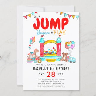 Spulen wir den Trampolin Park zum Geburtstag auf. Einladung