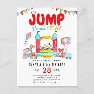 Spulen wir den Trampolin Park zum Geburtstag auf. Postkarte