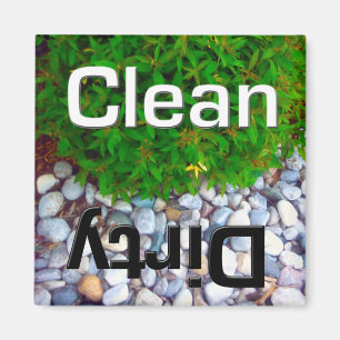 Spülmaschinen-sauberer und schmutziger Magnet