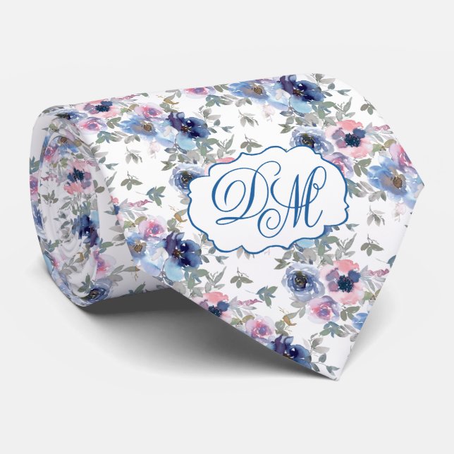 Spun Sugar & Skydiver Blue Wedding Keepake Neck T Krawatte (Gerollt)