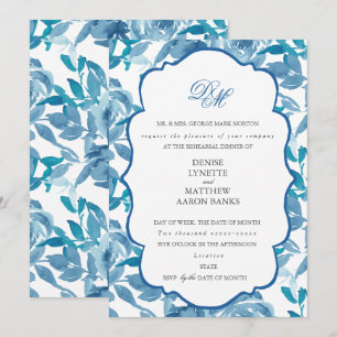 Spun Sugar & Skydiver Blue Wedding Probe Einladung