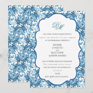 Spun Sugar & Skydiver Blue Wedding Probe Einladung