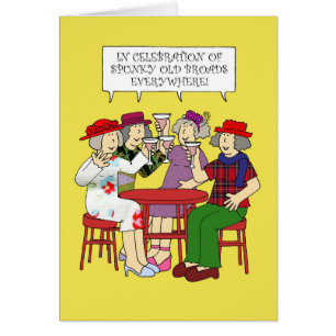 Spunky Old Broads Monat Februar Cartoon Ladys