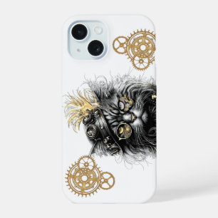 Spunky Paws Die funky Steampunk-Katze  iPhone 15 Hülle
