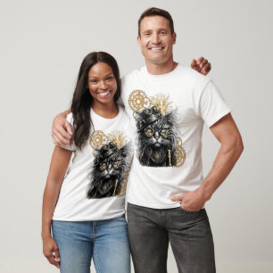 Spunky Paws Die funky Steampunk-Katze T-Shirt