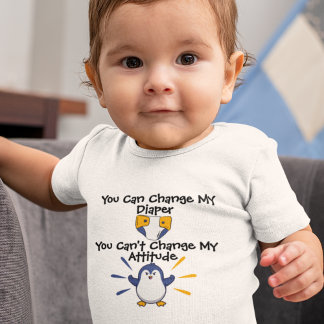 Spunky Pinguin mit Attitude Baby Bodysuit Baby Strampler