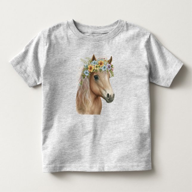 Spunky Pony Blume Crown Child's T-Shirt (Vorderseite)