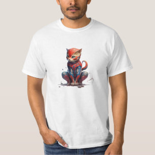 Spunky Superhero: Spy Web Slinging Cat T T-Shirt